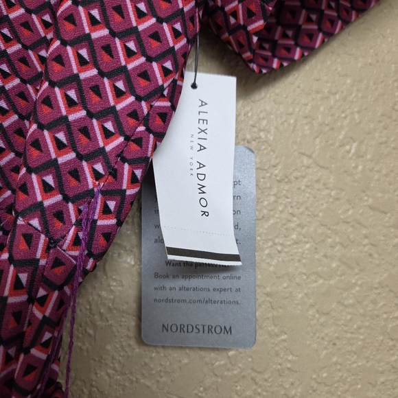 Alexia Admor Angellyne Midi Dress A-Line Geometric Academia Career Sz 12 - Picture 2 of 14